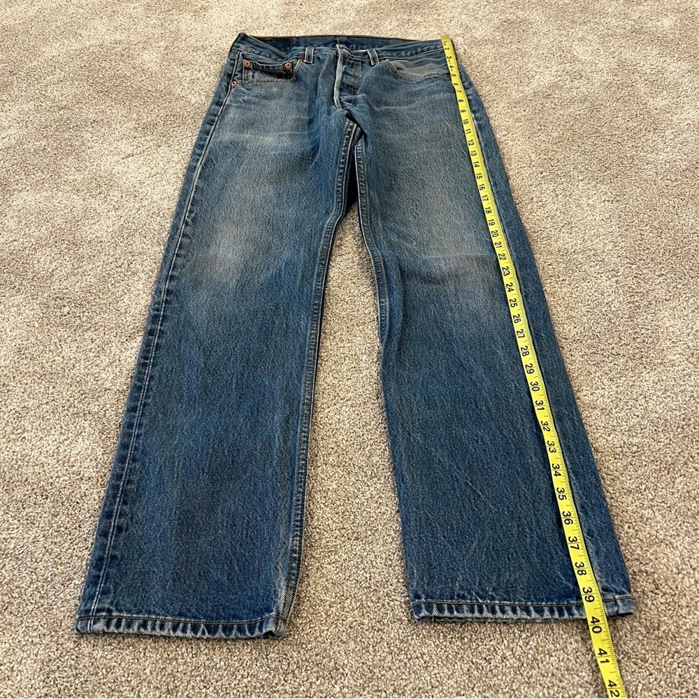Levi Levi’s Men 32x34 Blue Denim Jeans 501 XX  VTG Vintage Cotton  Button Pants, - Picture 6 of 16